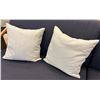 Image 2 : Qty 2 Accent Pillows, Lt. Brown, Herringbone Pattern