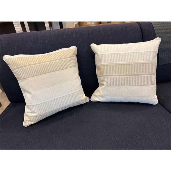 Qty 2 Woven Accent Pillows