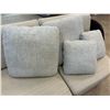 Image 2 : Qty 4 Cushions, Woven Fabric (2 Sizes) 20" x 20" & 14" x 14"
