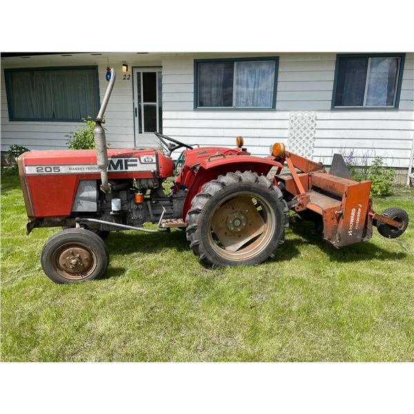 Massey Ferguson 205 Tractor Howard Rotator J - Runs Great 1350 Hours