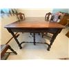 Image 4 : Georgian Mahogany Gate Leg Table 5 Chairs 1 Needs Repair 3 Leaves 64L x 40W