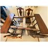 Image 6 : Georgian Mahogany Gate Leg Table 5 Chairs 1 Needs Repair 3 Leaves 64L x 40W