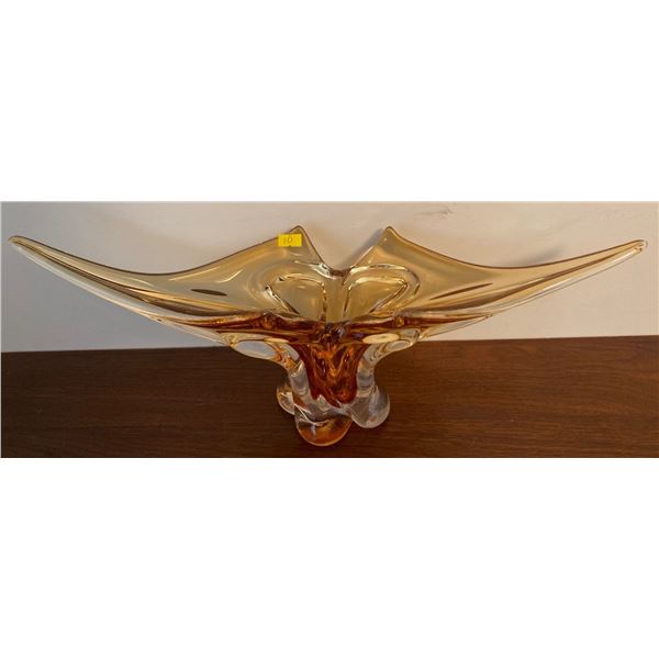 Amber Carnival Glass Bowl 21L