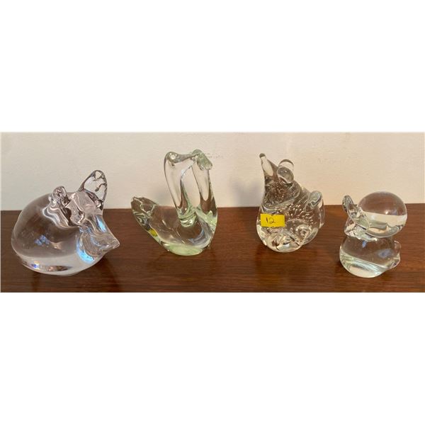 Blown Glass Pig Duck Mouse