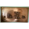 Image 1 : Gaston Elephant Picture Copper & Plaster 68 x 38