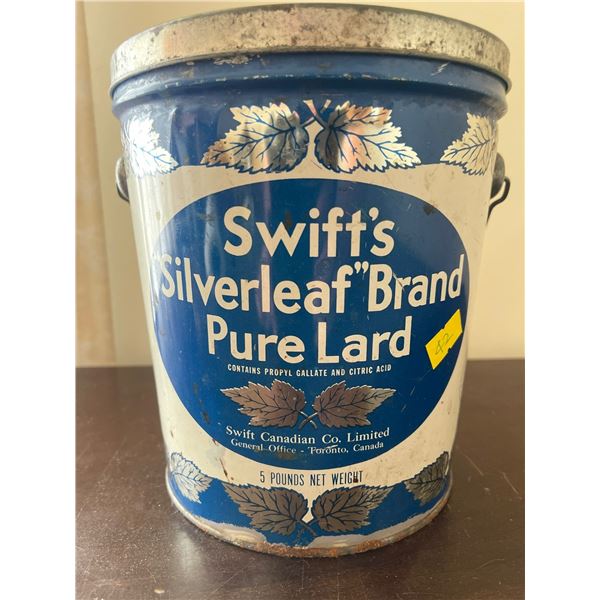 Swifts Silverleaf Lard Can Full Of Wood Clothes Pegs