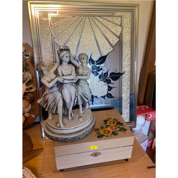 Jewellery Box & Decorative & Stature with a small chip.