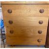 Image 1 : Oak Light Wood Dresser - Missing Pull In Drawer Need New Screw 31W x 16D x37T