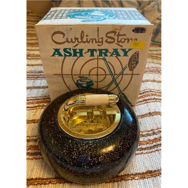 Antique Curling Stone Ashtray