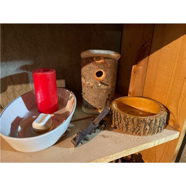 Bird House, Medicine Hat Ashtray, Leg hold Trap