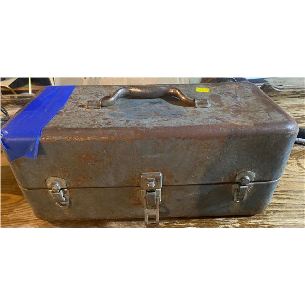 Antique Metal Fishing Box 