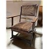 Image 1 : Brown Wood Rocking Chair