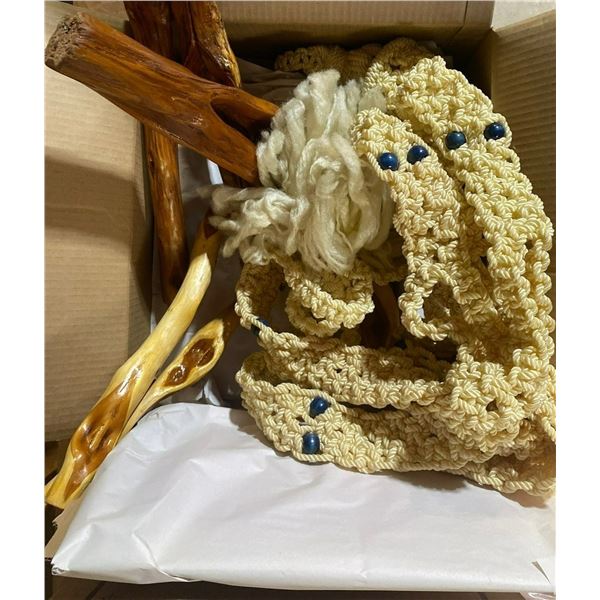 Macrame & Polished Wood