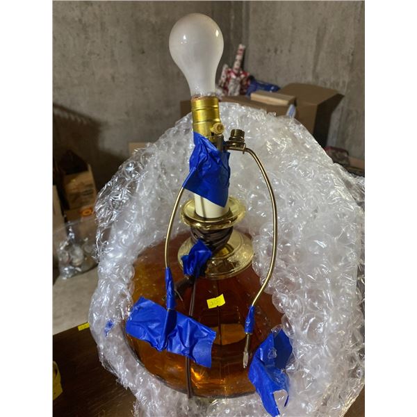 Mid Century Modern Amber Glass Lamp