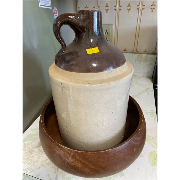 Jug & Wood Bowl