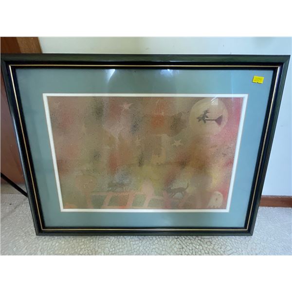 Halloween Art Ghosts & Witch 23 x 17