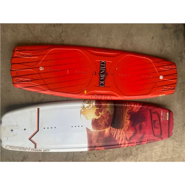 2 O'Brian Wakeboards Boards 1 has  Crack on side 137 & 131