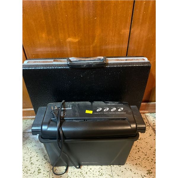 Briefcase & Paper Shredder