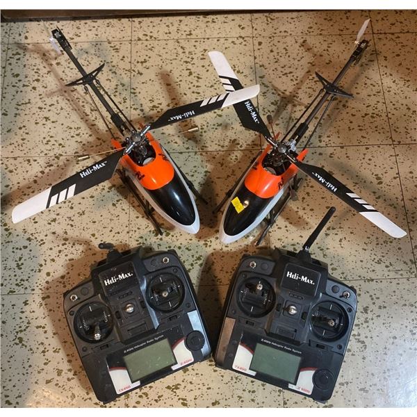 Pair Heli Max RC Helicoptor With Controller
