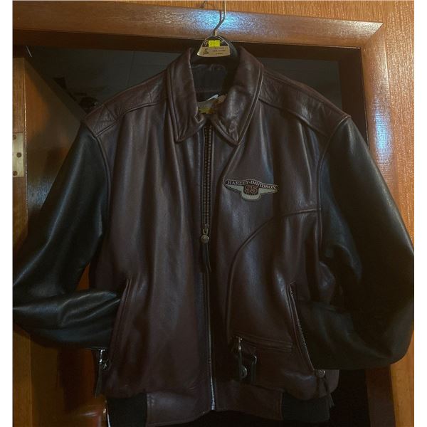 Harley Davidson 95th Anniversary Leather Jacket Like New Size Medium