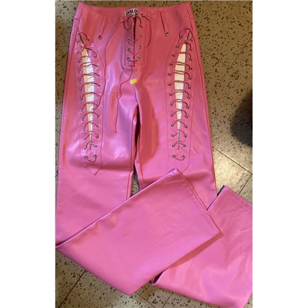 Barbie Pink Leather Pants Medium NEW