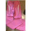 Image 1 : Barbie Pink Leather Pants Medium NEW
