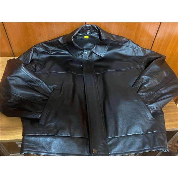 Stahl Peterbilt Men's Bomber Leather Jacket Oasis Originals Medium NEW