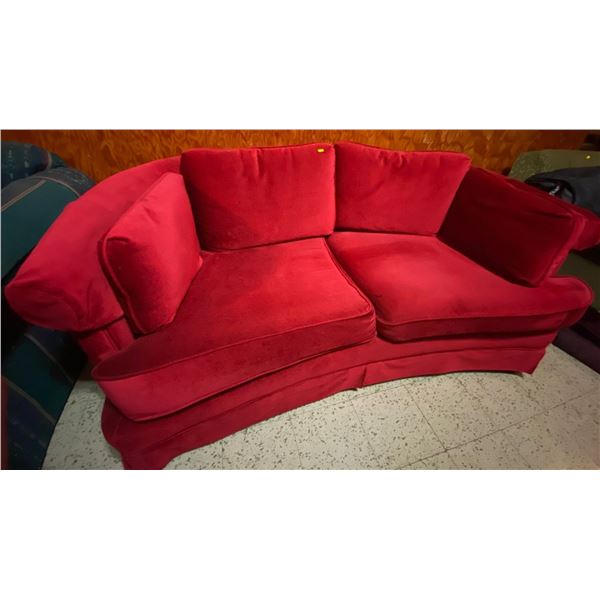 Red Designer Loveseat