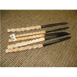 Set of 5 baleen and bone handled letter openers (2)