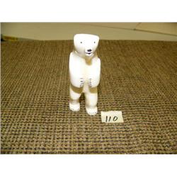 Walrus ivory polar bear by Mark Seeganna - 4" high (2)