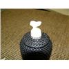 Image 2 : Baleen basket 4"  high with ivory whales tail finial (2)