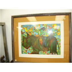 Rhinoceros Print 19/300 by Judith Blevroe - 15.5"x20.5" (181)