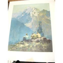 "Mountaineers, Copper River, AK" by Eustace Ziegler #777/1000 - 15"x19.5", in envelope (124)