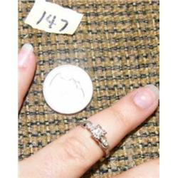 18K white gold diamond engagement ring (171)