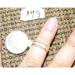 14K yellow gold multi hoop ring (171)