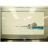 Image 1 : Framed Print of sea otter in ocean with pup 827/1000 by Powell - 15.5" by 30" (23)