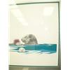 Image 2 : Framed Print of sea otter in ocean with pup 827/1000 by Powell - 15.5" by 30" (23)