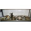 Image 1 : Lot of silver colored pitcher, tray and serving dishes (172)