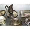 Image 3 : Lot of silver colored pitcher, tray and serving dishes (172)