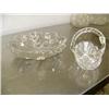 Image 1 : Lot of 2 cut crystal brides basket and dish (172)
