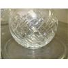 Image 3 : Lot of 2 cut crystal glass items, etched palte(172)