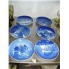 Image 1 : Set of 6 collectable plates - porcelain made in Denmark, various Christmas scenes (172)