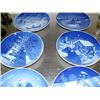 Image 3 : Set of 6 collectable plates - porcelain made in Denmark, various Christmas scenes (172)