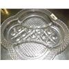 Image 2 : Set of 2 cut glass and pressed glass serving platters (172)