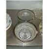 Image 1 : Set of 2 pressed glass bowls with silver rims (172)