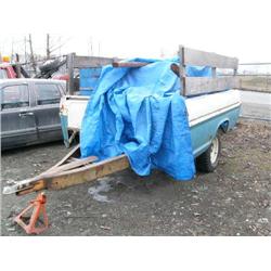 Custom made "Ford" utility trailer with 3/4 ton axle, includes pressure washer (inside) and 6 - 55 g