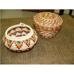 Very bright multi colored basket, not Alaskan (178)