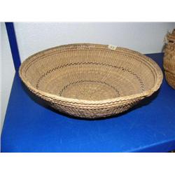 Very nice old basket 13" diameter 3.5" high (178)
