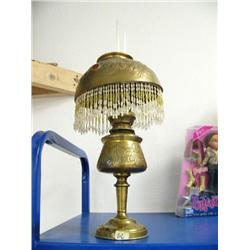 Beautiful antique French brass lamp 20" high, 9" wide (74)