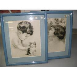 Lot of 2 framed Bess Gukman prints (2)